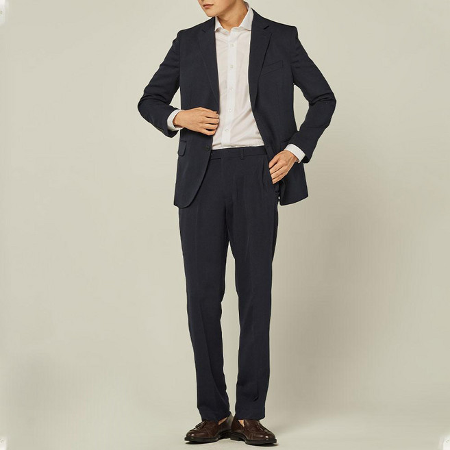 트래드클럽 남성용 베리 베이직 린넨 수트 세트