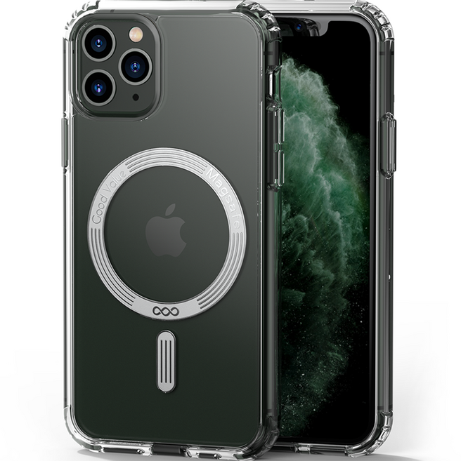 굿밸류 슈퍼 메탈 맥세이프 클리어 휴대폰 케이스