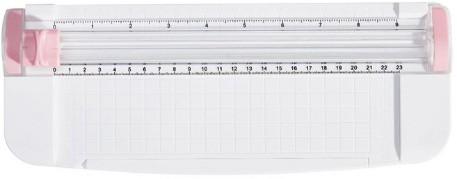 마다꾸미 파스텔 컬러 문서 커팅 트리머 재단기, 핑크, A4