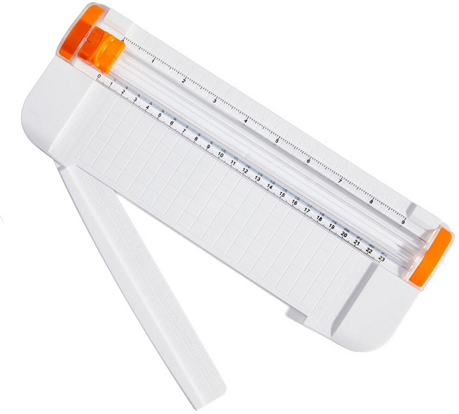 마다꾸미 파스텔 컬러 문서 컷팅 트리머 재단기, 오렌지, A4