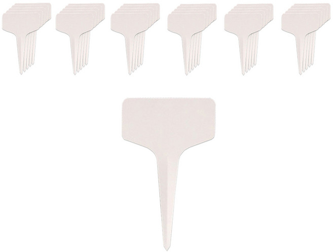 러블리팜 튼튼한 플라스틱 화분 식물 이름표 30p, 화이트