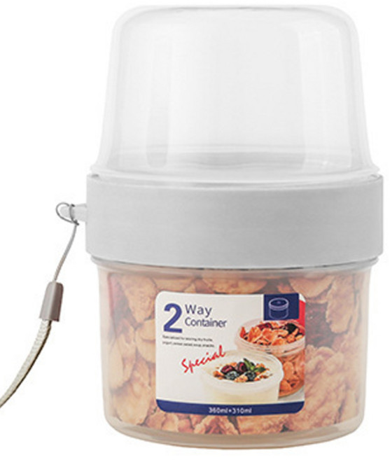 데일리픽 다이어트 샐러드 요거트 2중 도시락 S, 혼합색상, 1개