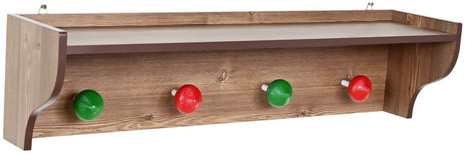 국내 제조 벽걸이 선반겸 옷걸이 80, 엔틱, 1단