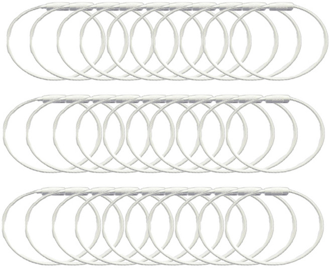 마다꾸미 고리 와이어링, 화이트, 40개