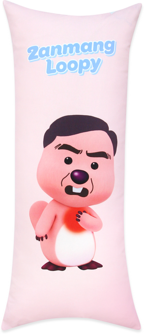 나라홈데코 잔망루피 롱필로우+메시지카드 2P, 앵그리