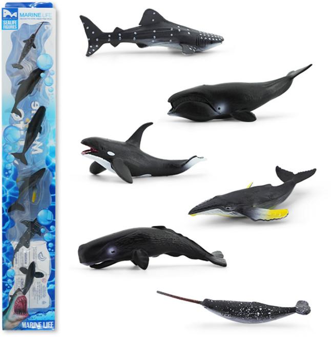 Mofun 海洋鯨魚朋友公仔6件組, 1套