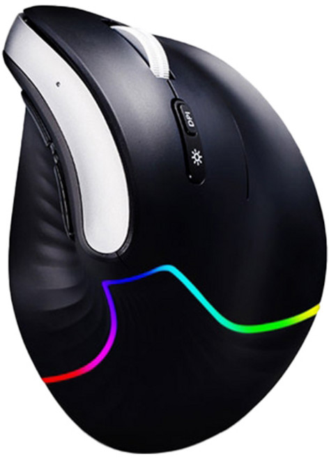 몬스타기어 버티컬 듀얼 모드 무선 마우스, 블랙, CREW GVX