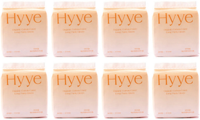 혜 유기농 순면커버 팬티라이너, 롱, 20개입, 8세트