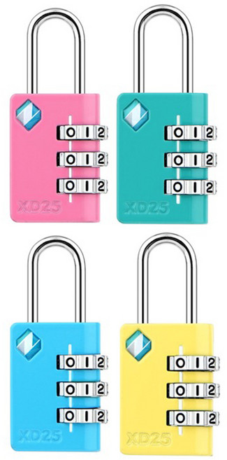 자커 다이얼 자물쇠 4종 세트 XD25, 1세트