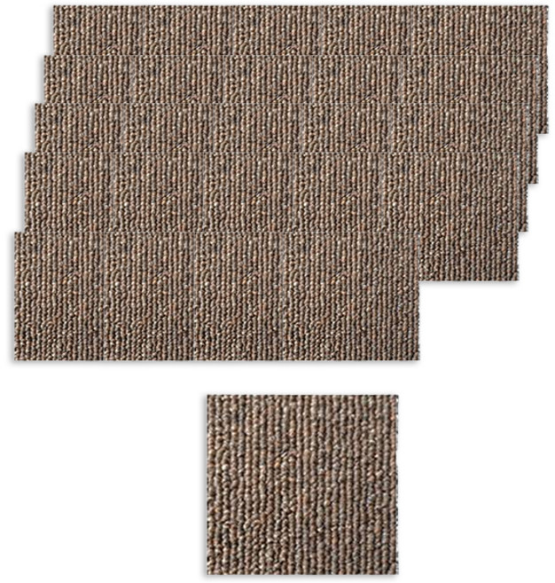천일카페트 반려동물 미끄럼방지 매트, 6 브라운, 20개