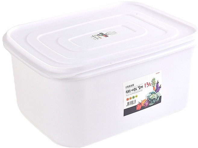 국산업소용 사각 대형 김치 보관 저장 백밀폐락용기 13호, 49L, 1개