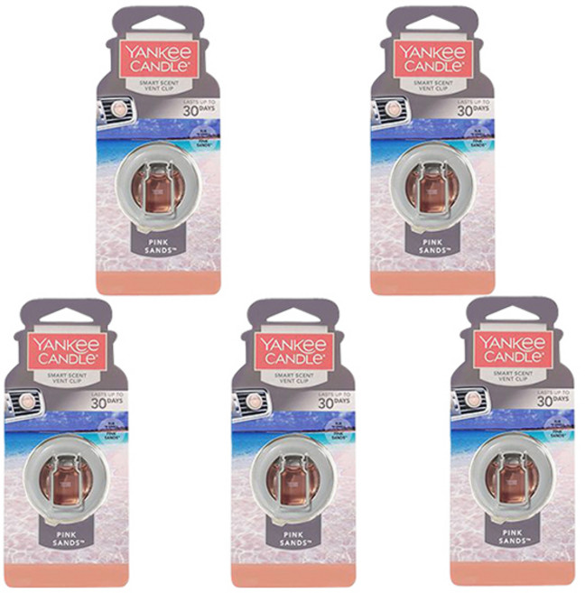 양키캔들 벤트클립 차량용 방향제 4ml 본품, 5개, 핑크샌드