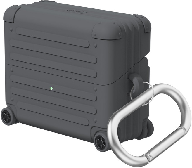 miak 矽膠行李箱造型耳機保護殼, 1個, Galaxy Buds3 / Buds3 Pro, 深灰色
