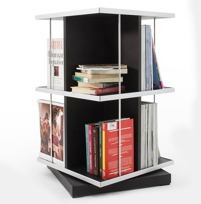 비앙스 VONI 인테리어 회전책장 방문설치, B 에쉬블랙, 2단