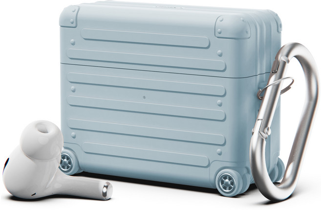 미아크 실리콘 캐리어 이어폰 케이스, 스카이블루, 1개, 에어팟 프로 / 프로2