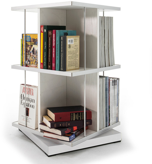 비앙스 VONI 인테리어 회전책장 방문설치, A 화이트, 2단