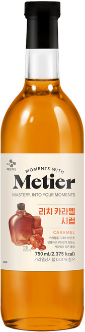메티에 리치카라멜향시럽, 1개, 750ml