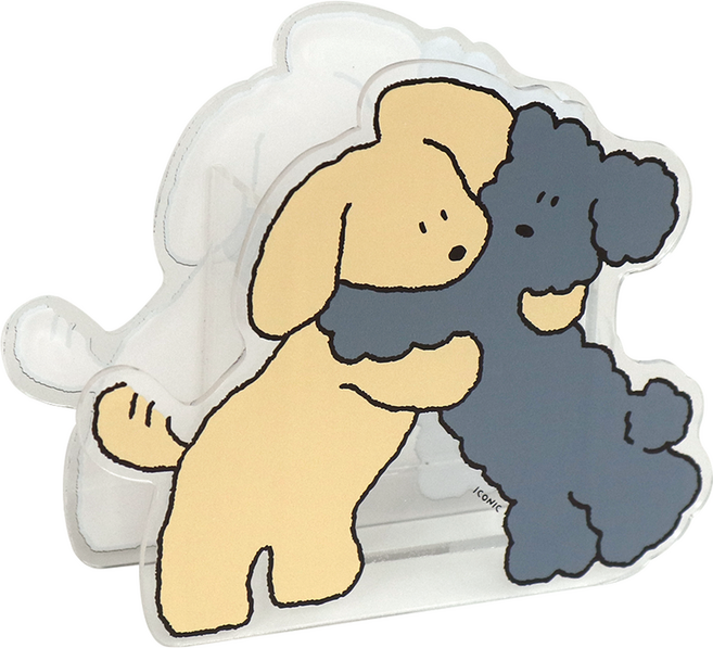 아이코닉 프렌즈 아크릴 펜꽂이 03 Cuddle, 혼합색상, 1개