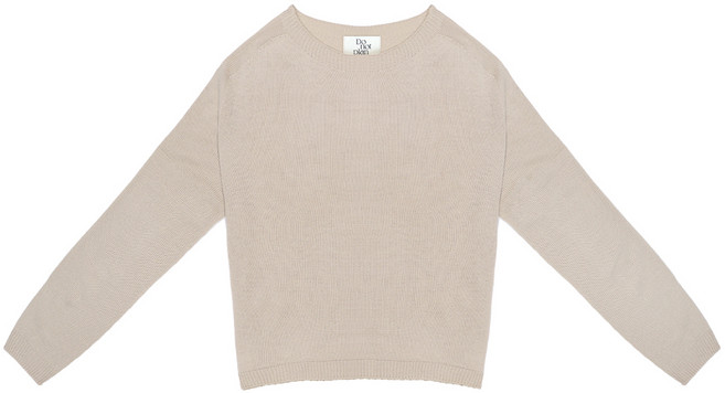 두낫플랜 여성용 홀가먼트 세미 보트넥 니트