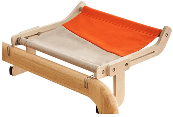 큐러스펫 고양이 침대 창문 창틀 해먹, 그레이오렌지, 1개