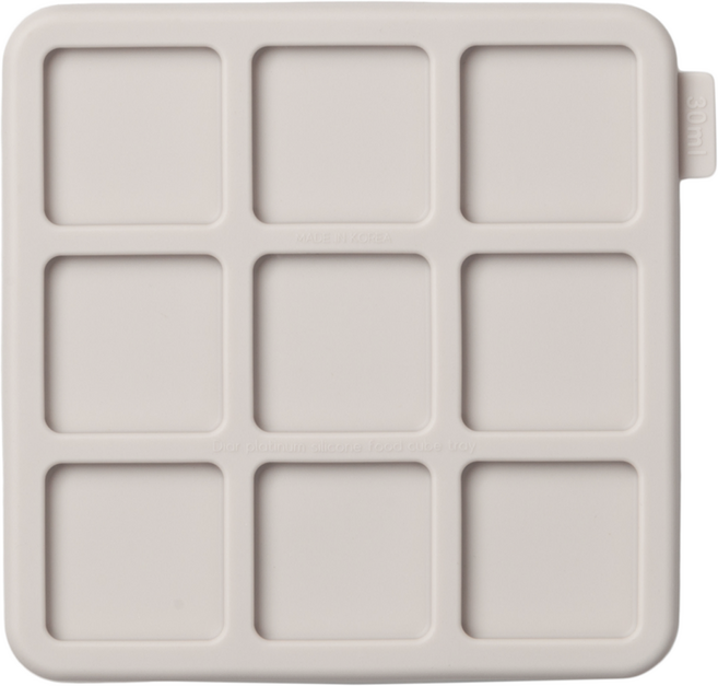 디아르 플래티넘 실리콘 냉동 큐브 9구 얼음 트레이, 오트밀베이지, 1개