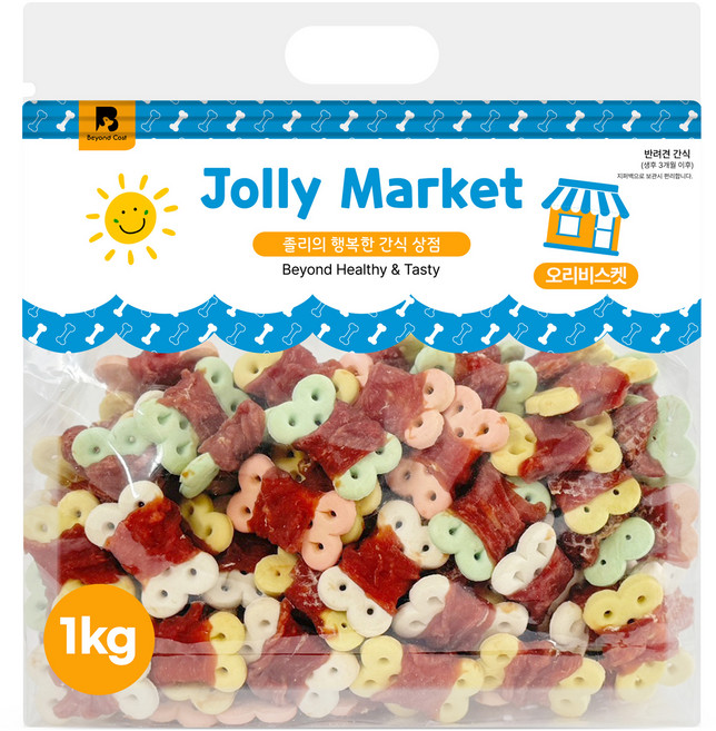 졸리마켓 강아지 대용량 육포, 오리비스켓, 1kg, 1개