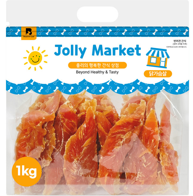 졸리마켓 강아지 대용량 육포, 닭가슴살, 1kg, 1개