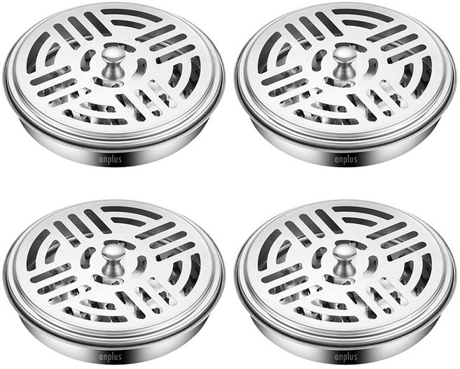 앙플러스 휴대용 스테인리스 모기향 망사 거치대, 랜덤발송, 4개