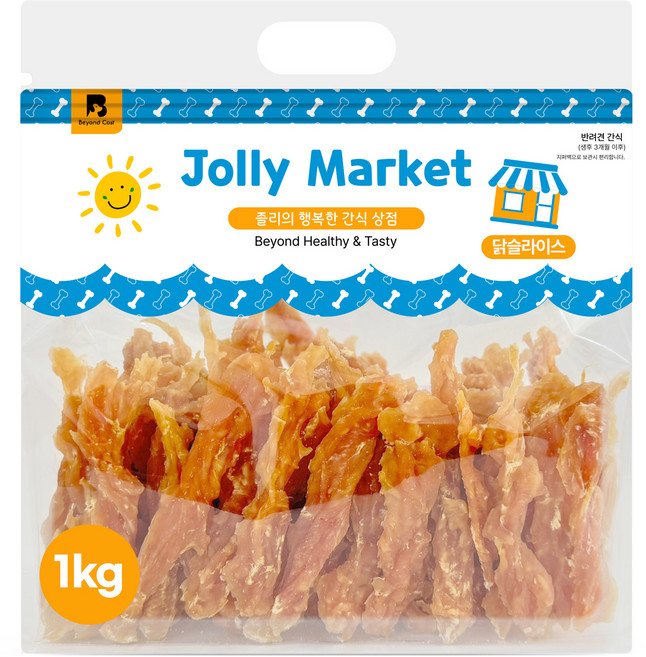 졸리마켓 강아지 대용량 육포, 닭슬라이스, 1kg, 1개