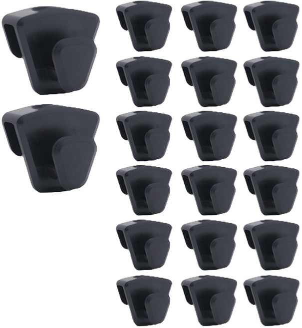 까사라이프 옷걸이 연결형 후크, 블랙, 20개