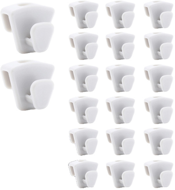 까사라이프 옷걸이 연결형 후크, 화이트, 20개