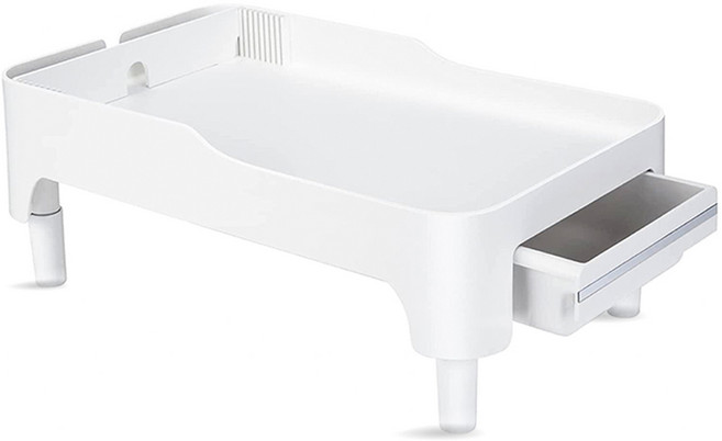 로제코 반려동물 높이조절 자동급식기 받침대, 화이트, 1개