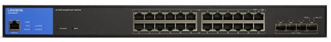 Linksys 24埠 PoE+ 1000Mbps+10G 4SFP+ LINKSYS 交換器, LGS328MPC, 1個