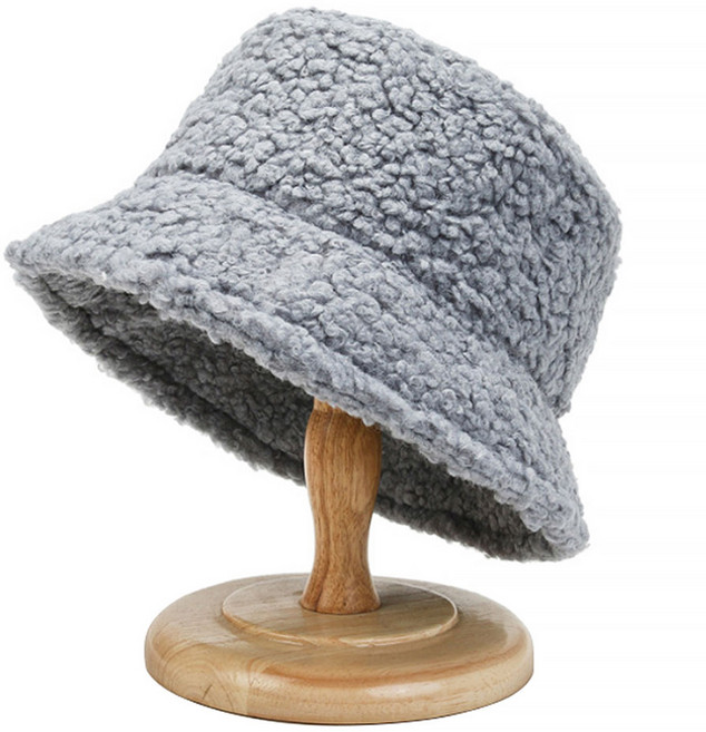 지앤와이 양털 뽀글이 버킷햇 벙거지모자