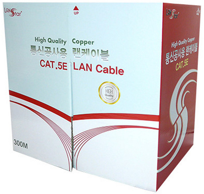 랜스타 CAT5E SFTP 단선 파랑 제작용 랜케이블 LS-5SFTP-B300M, 블루, 1개