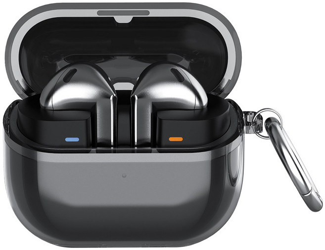 다퍼남 갤럭시 버즈3 / 버즈3 프로 호환 오링 투명케이스, 시스루 블랙, 1개