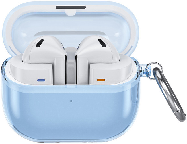 다퍼남 갤럭시 버즈3 / 버즈3 프로 호환 오링 투명케이스, 블루, 1개