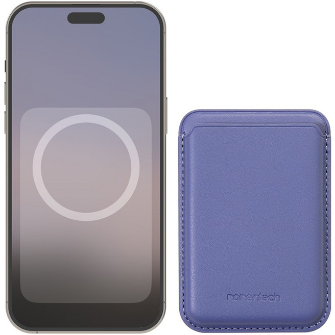 로랜텍 모션 애니메이션 작동 가죽 맥세이프 카드지갑 케이스, 1개, 라벤더