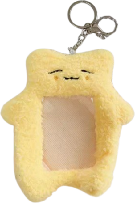 스카위즈 귀여운 포토 홀더 키링, 13cm, 옐로우, 1개