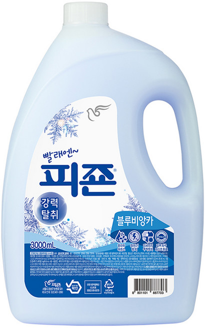 피죤 레귤러 일반 섬유유연제 블루비앙카 본품, 3L, 1개