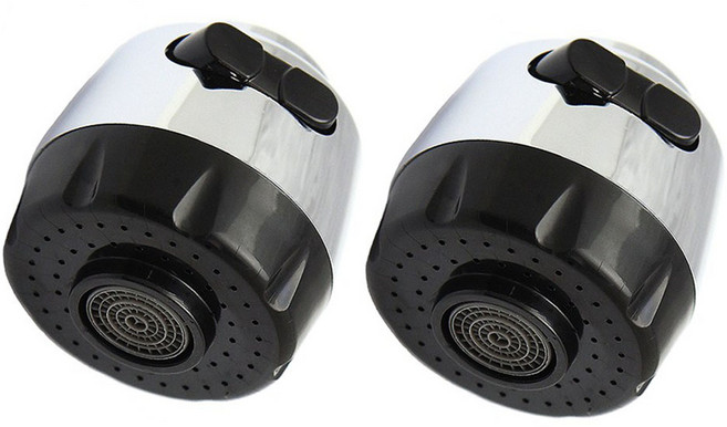 수도엔꼭지 주방 싱크대 크롬 코브라 포말 수전 헤드, 2개