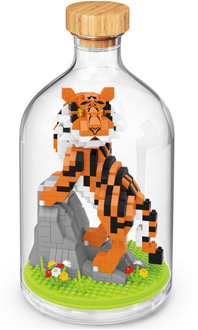 와이즈호크 나노블럭 용맹호랑이 2873wh, 혼합색상, 1개