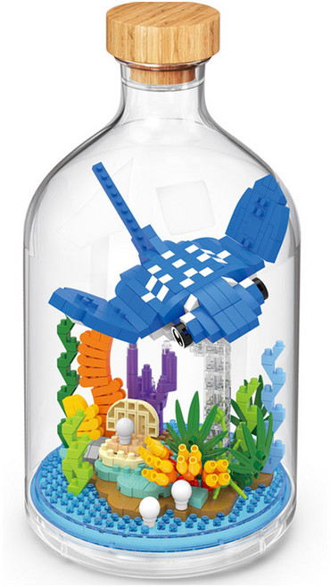 와이즈호크 나노블럭 바닷속가오리 2882wh, 혼합색상, 1개