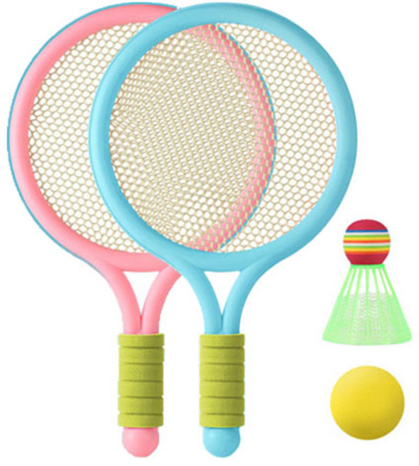 올스포츠 패드민턴 올인원 세트, 핑크, 블루(라켓), 1세트