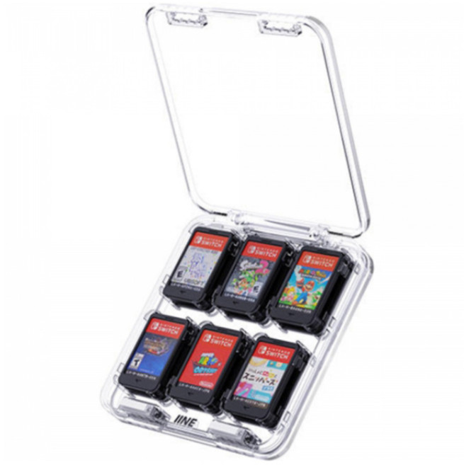 이이네 닌텐도 스위치 12in1 자석 게임 팩 케이스, L968, 1개, 투명