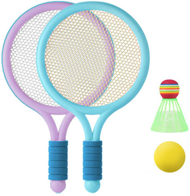 올스포츠 패드민턴 올인원 세트, 퍼플, 블루(라켓), 1세트