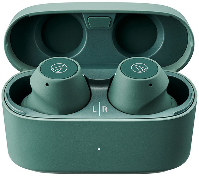 오디오테크니카 솔리드베이스 노이즈캔슬링 완전 무선 블루투스 이어폰 ATH-CKS30TW+ 에버그린 20시간