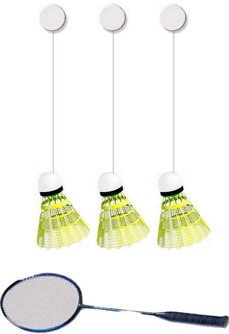 혼자 배드민턴 실내 연습 라켓 + 셔틀콕 세트, 1세트