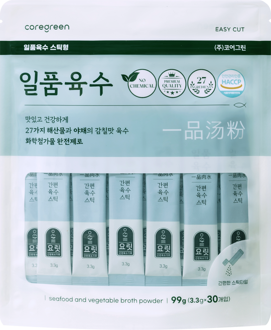 요릿 일품육수 파우치 30p, 99g, 1개