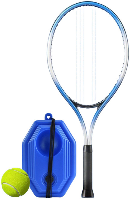 마샤투 테니스 혼자 연습기 라켓 + 리턴볼 풀세트, 혼합색상, 1세트